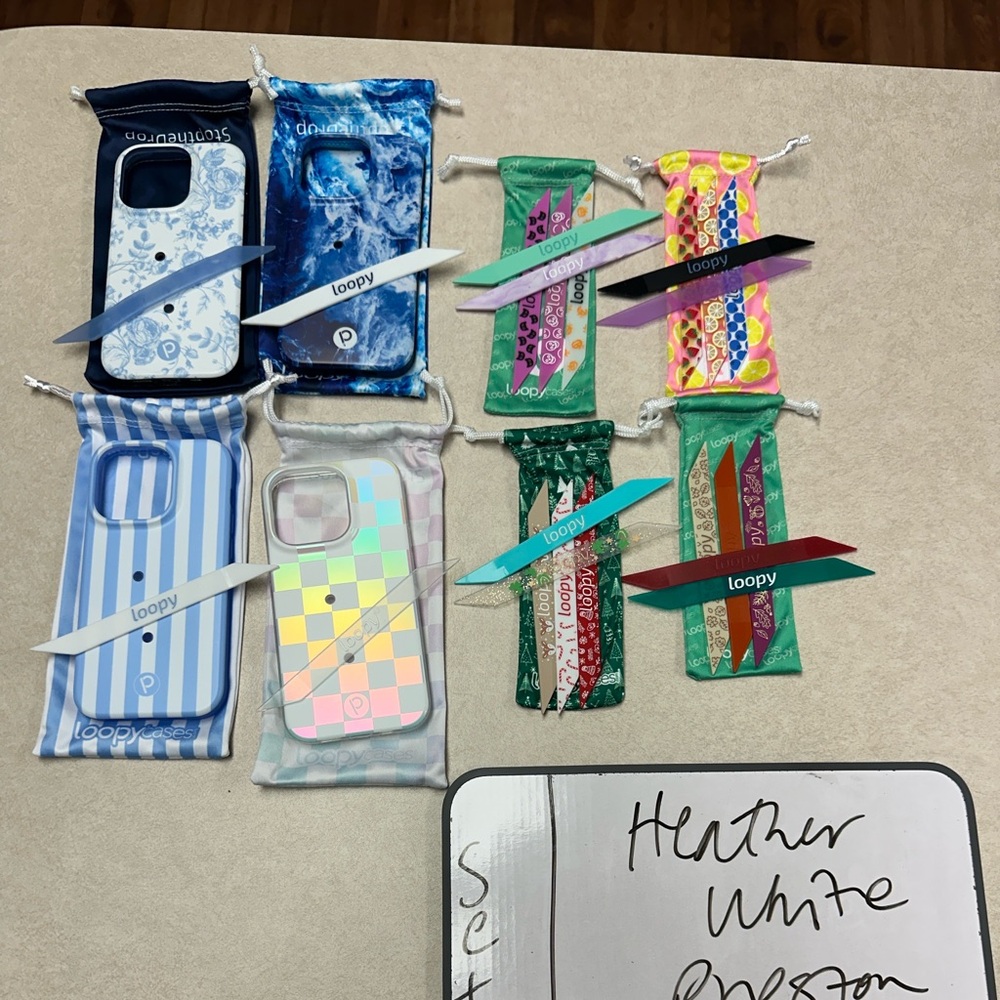 Loopy Case Set - Blue, Green, Pink, White